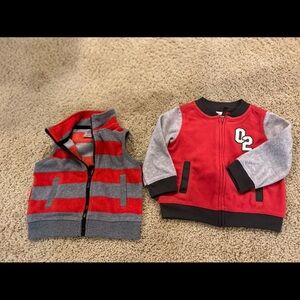 Carters fleece jacket and vest